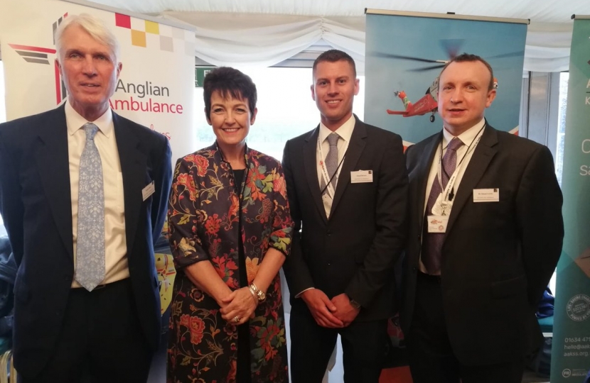 Jo Churchill MP air ambulance event in parliament