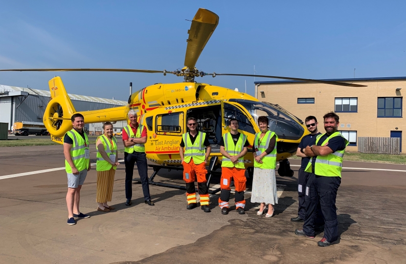 Jo Churchill MP at East Anglian Air Ambulance