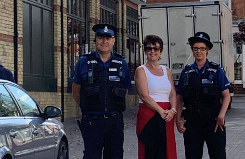 Jo Churchill MP with local PCSOs