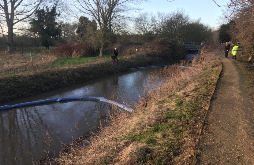 Pollution of River Lark - image courtesy of Environment Agency