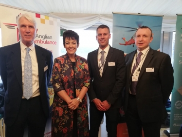 Jo Churchill MP air ambulance event in parliament