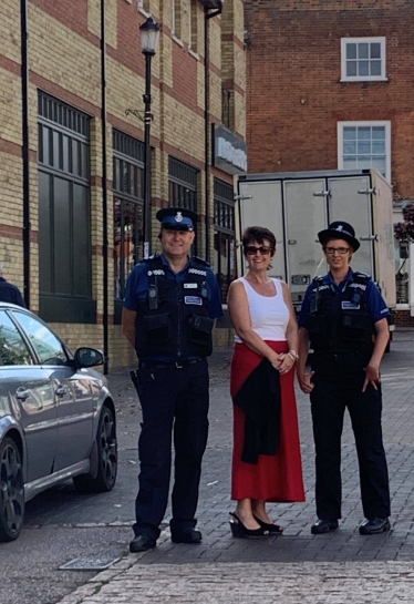 Jo Churchill MP with local PCSOs