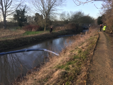 Pollution of River Lark - image courtesy of Environment Agency